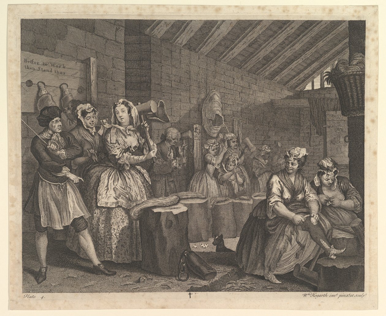 A Harlots Progress, tavla 4, april 1732. av William Hogarth