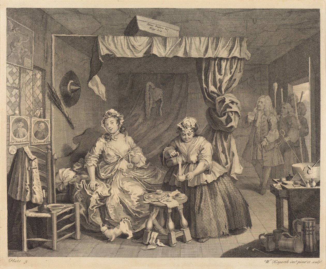 En skökas väg: pl.3 av William Hogarth