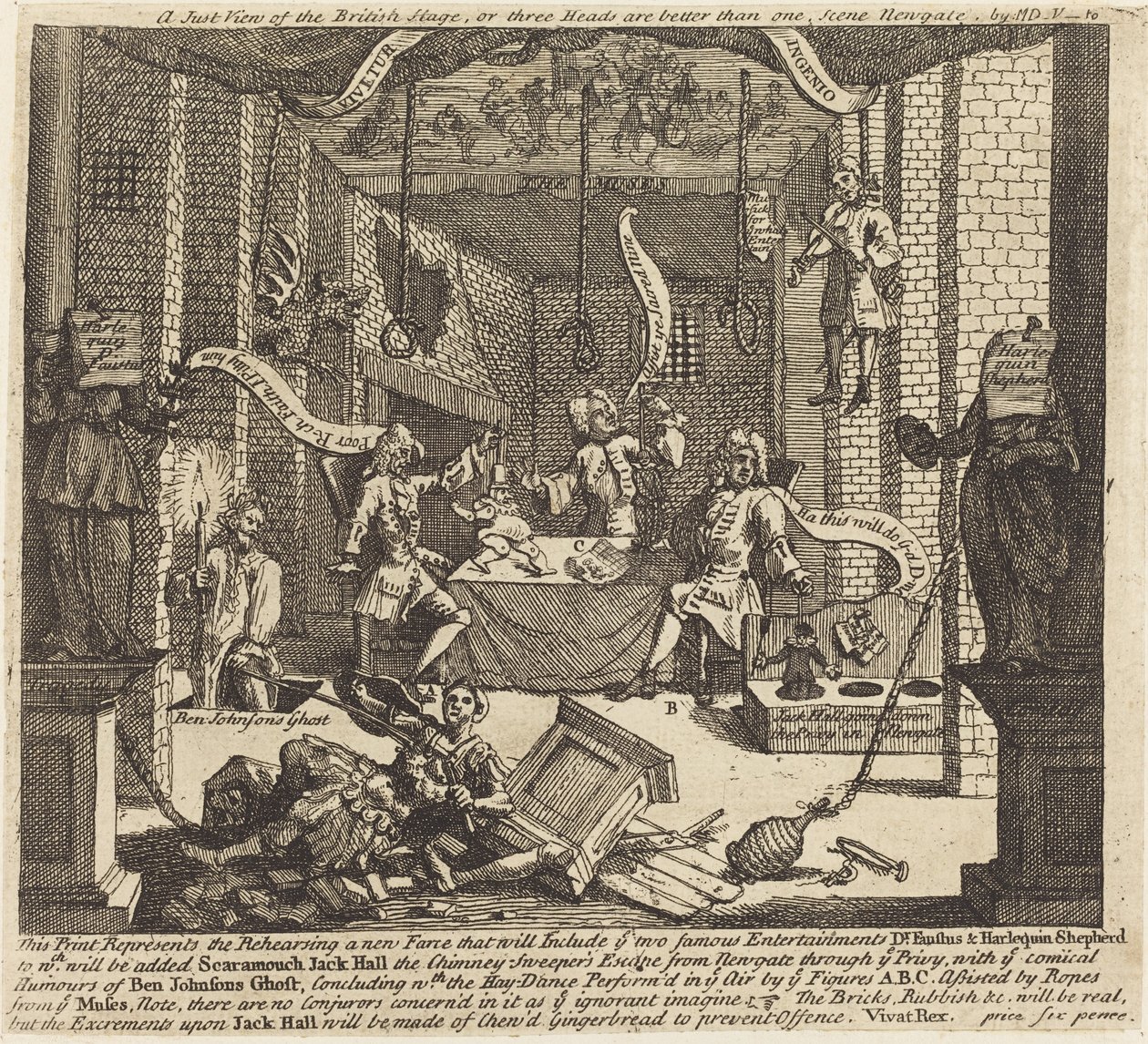 En rättvis utsikt över den brittiska scenen av William Hogarth