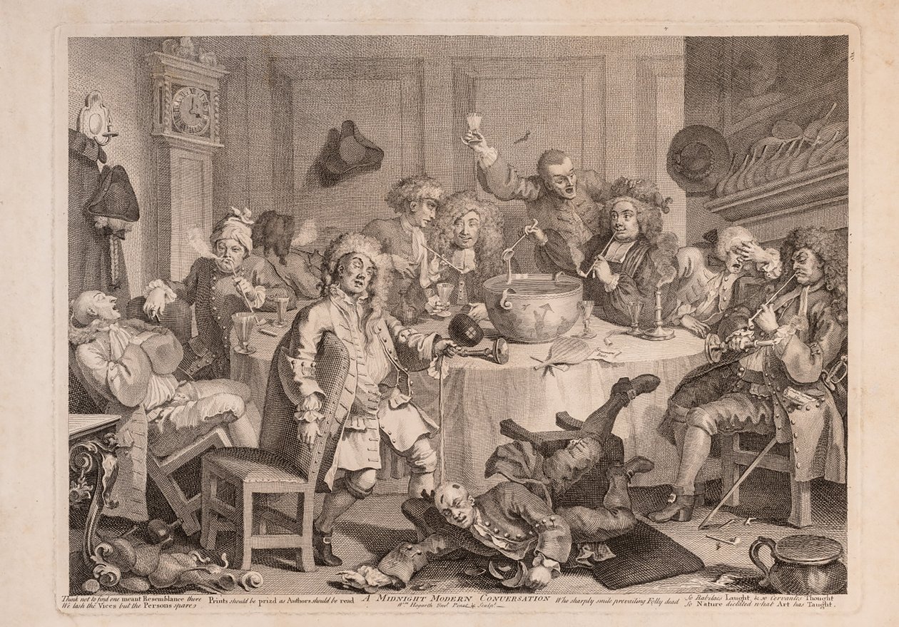 Ett modernt samtal vid midnatt av William Hogarth