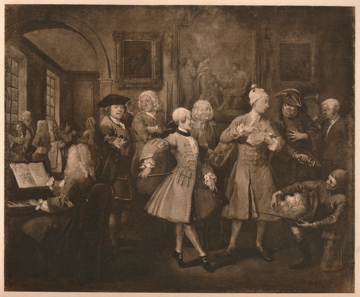 A Rakes Progress - 2: The Levée, 1733. av William Hogarth