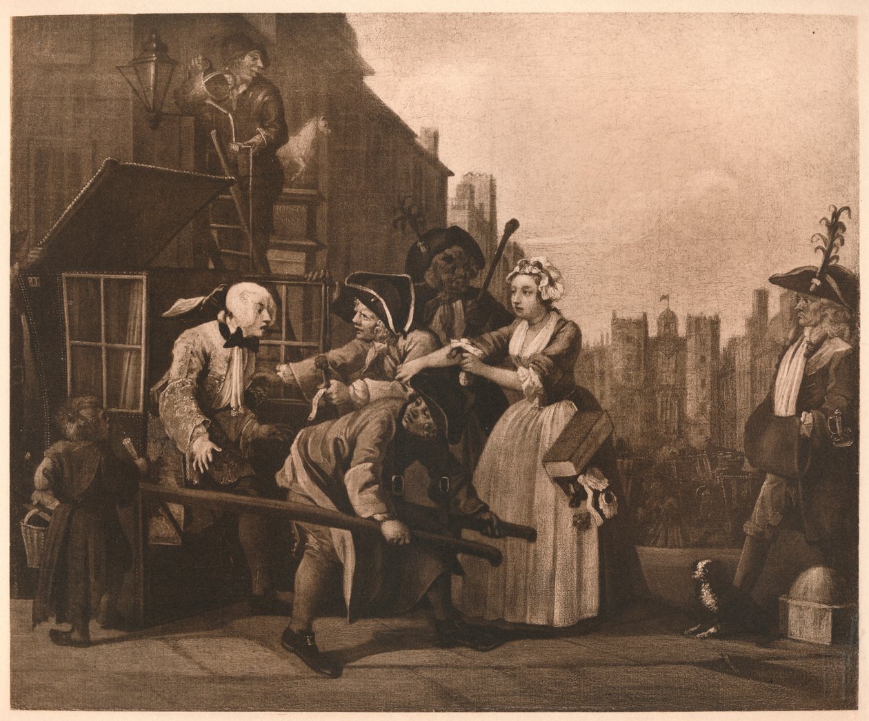 A Rakes Progress - 4: The Arrest, 1733. av William Hogarth