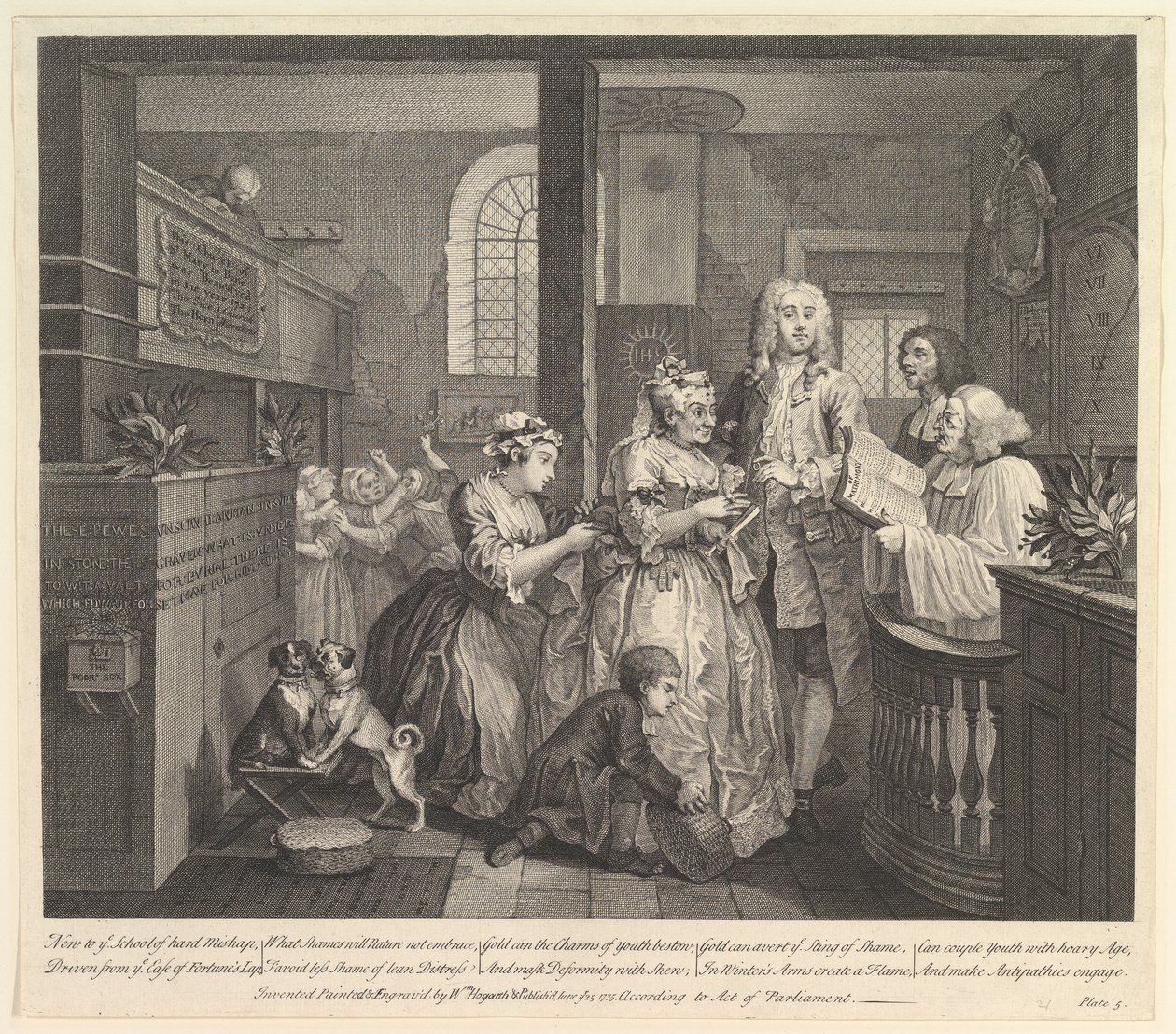 A Rakes Progress, skylt 5, 25 juni 1735. av William Hogarth