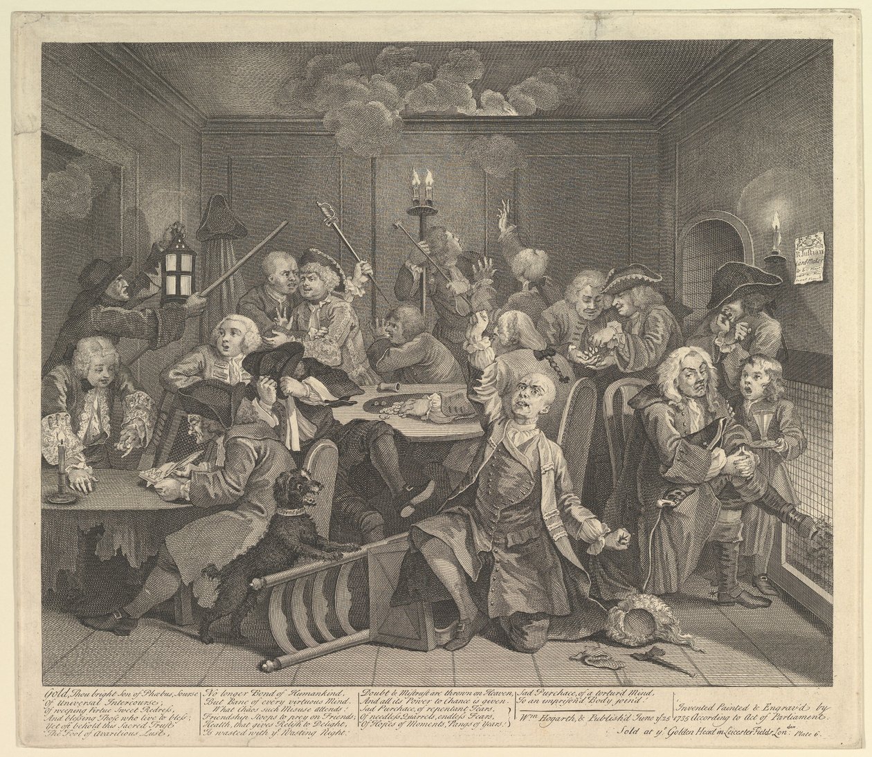 A Rakes Progress, skylt 6, 25 juni 1735. av William Hogarth