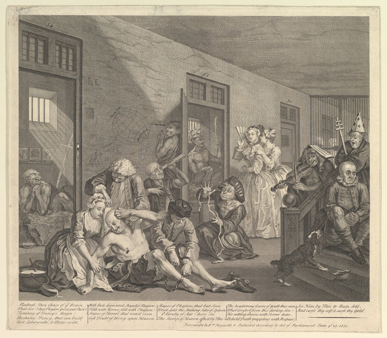 A Rakes Progress, skylt 8, 25 juni 1735. av William Hogarth