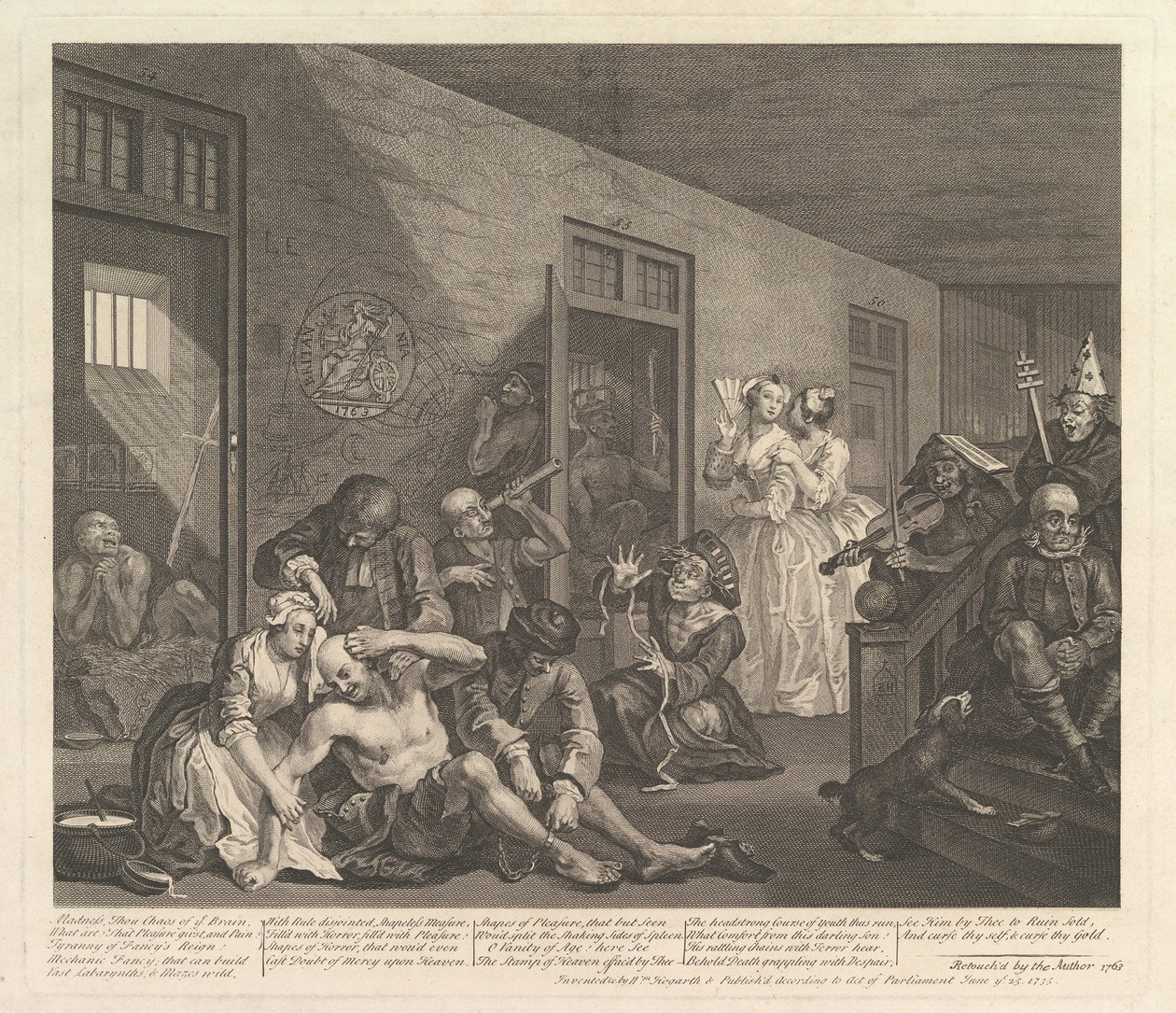 A Rakes Progress, Plate 8, [25 juni 1735] återutgiven 1763. av William Hogarth