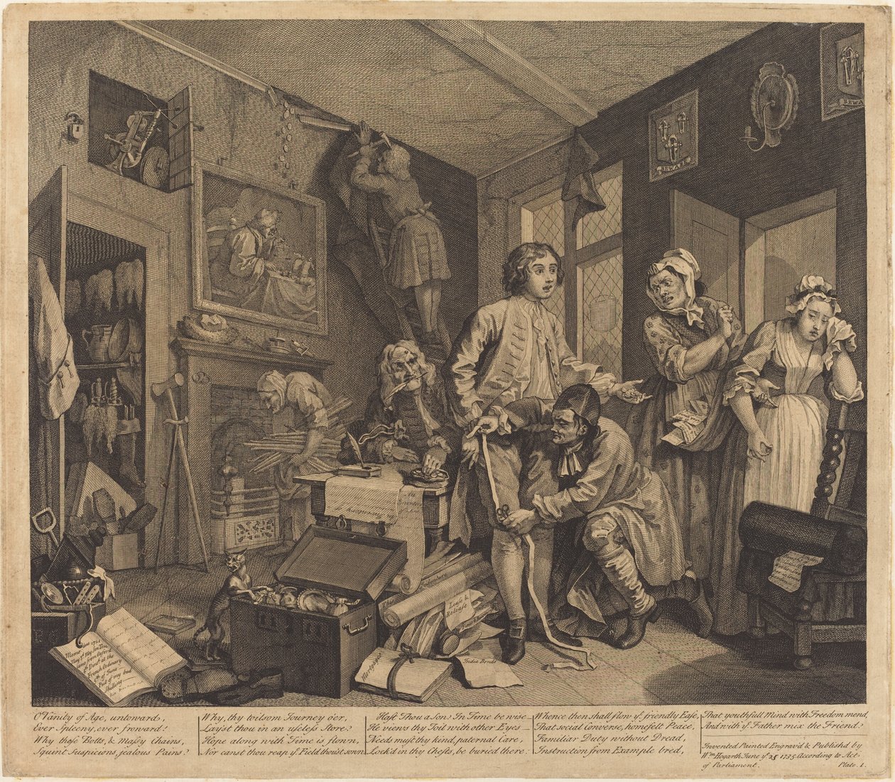 En rakes framsteg: pl.1 av William Hogarth