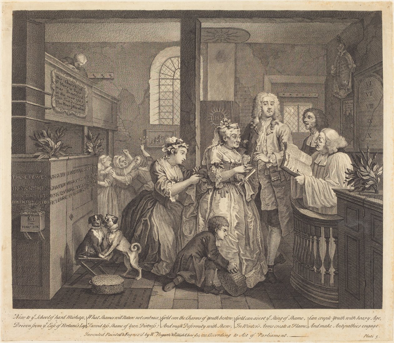 En rakes framsteg: pl.5 av William Hogarth