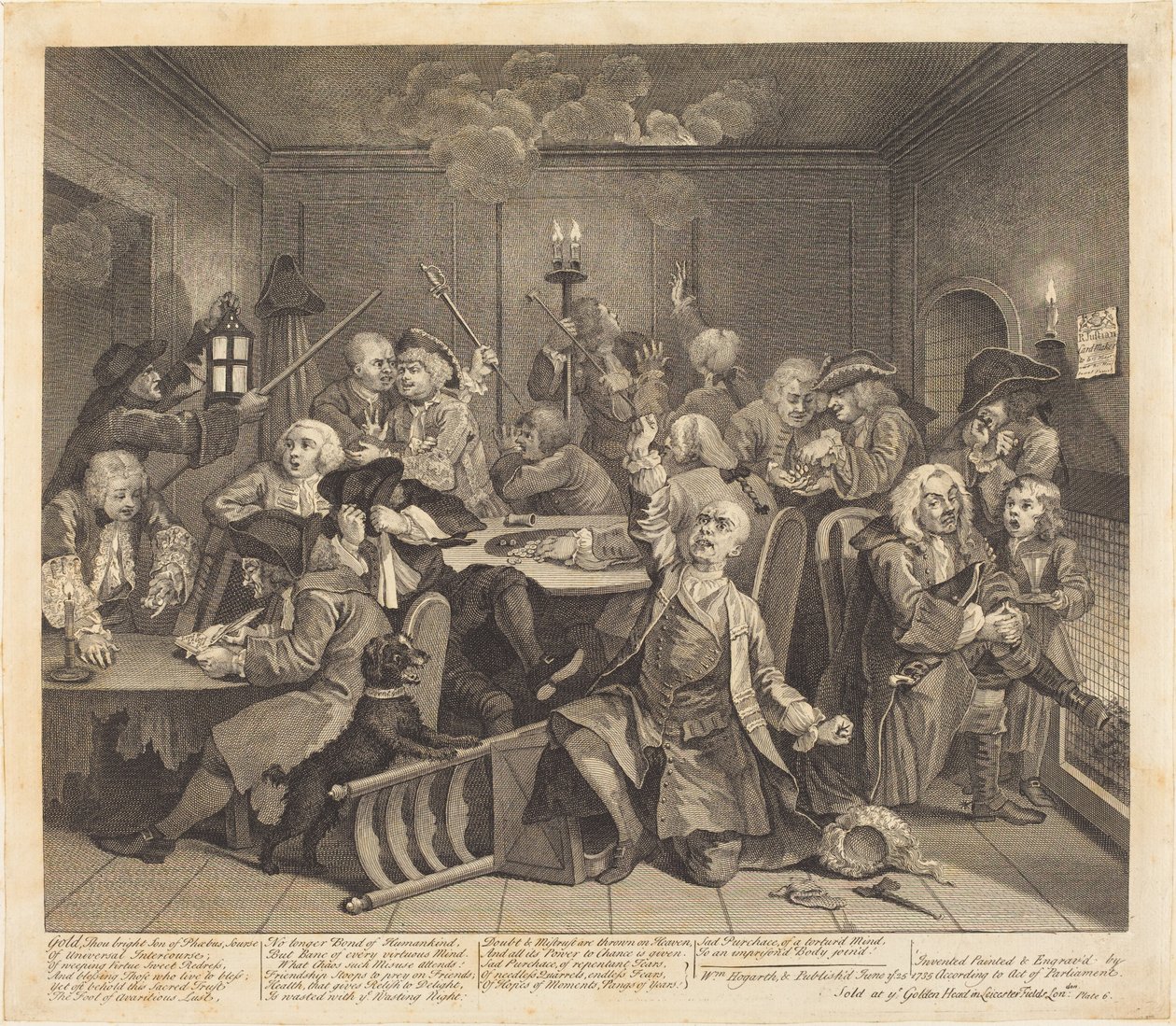 En rakes framsteg: pl.6 av William Hogarth