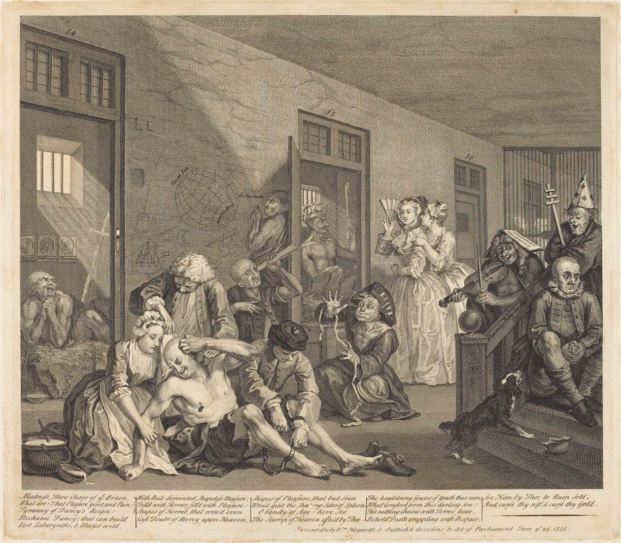 A Rakes framsteg: pl.8 av William Hogarth