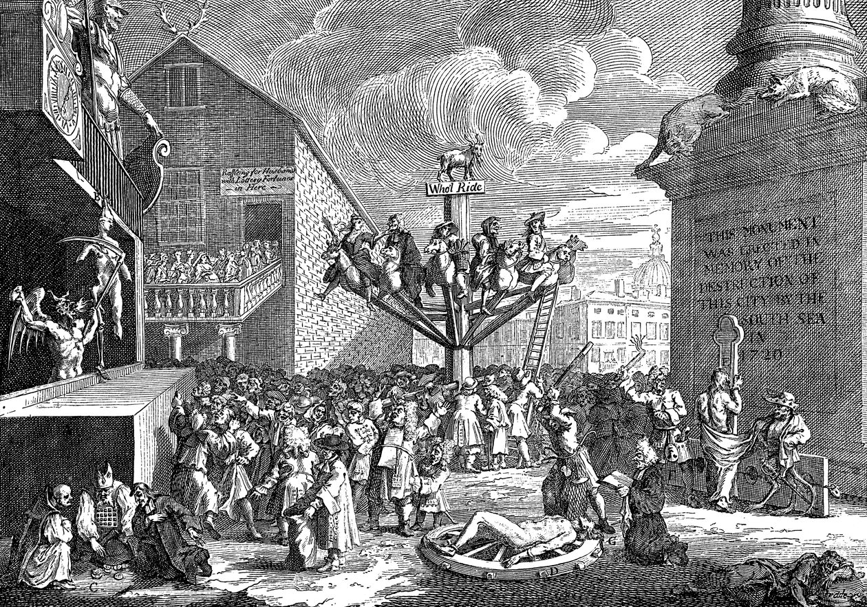 En satir över South Sea Company, 1721 av William Hogarth