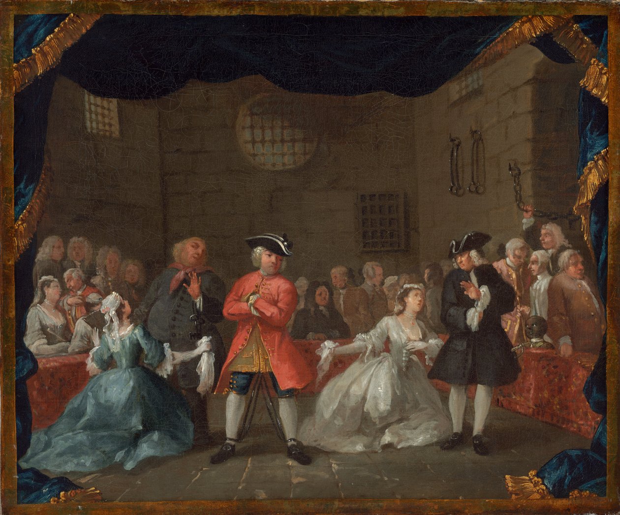 En scen från tiggarens opera av William Hogarth