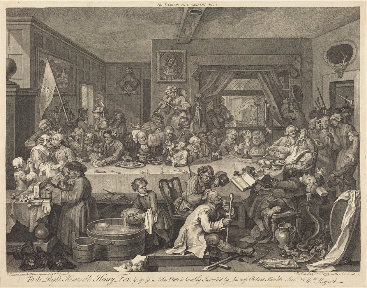 En valfest av William Hogarth
