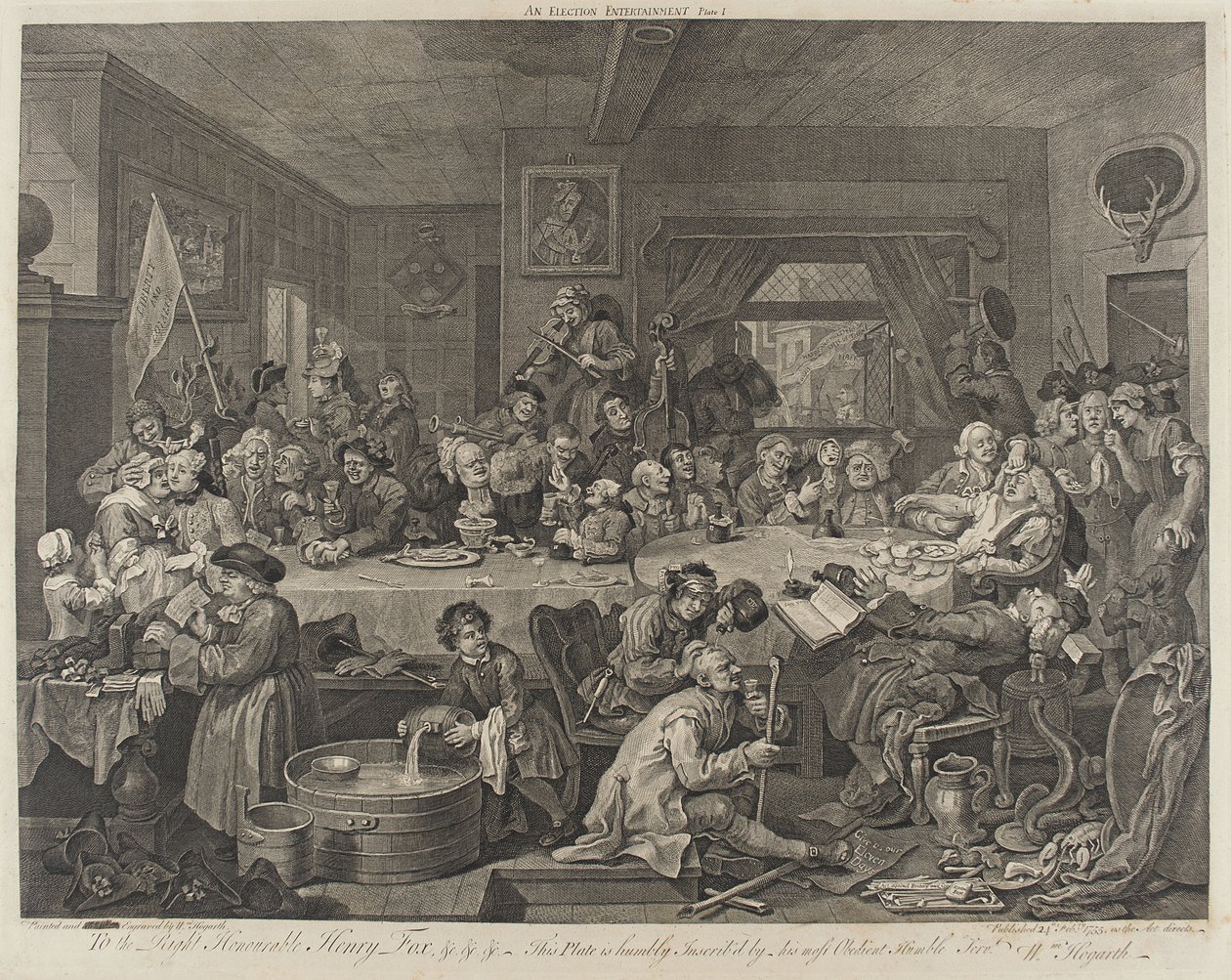 En valfestmåltid av William Hogarth