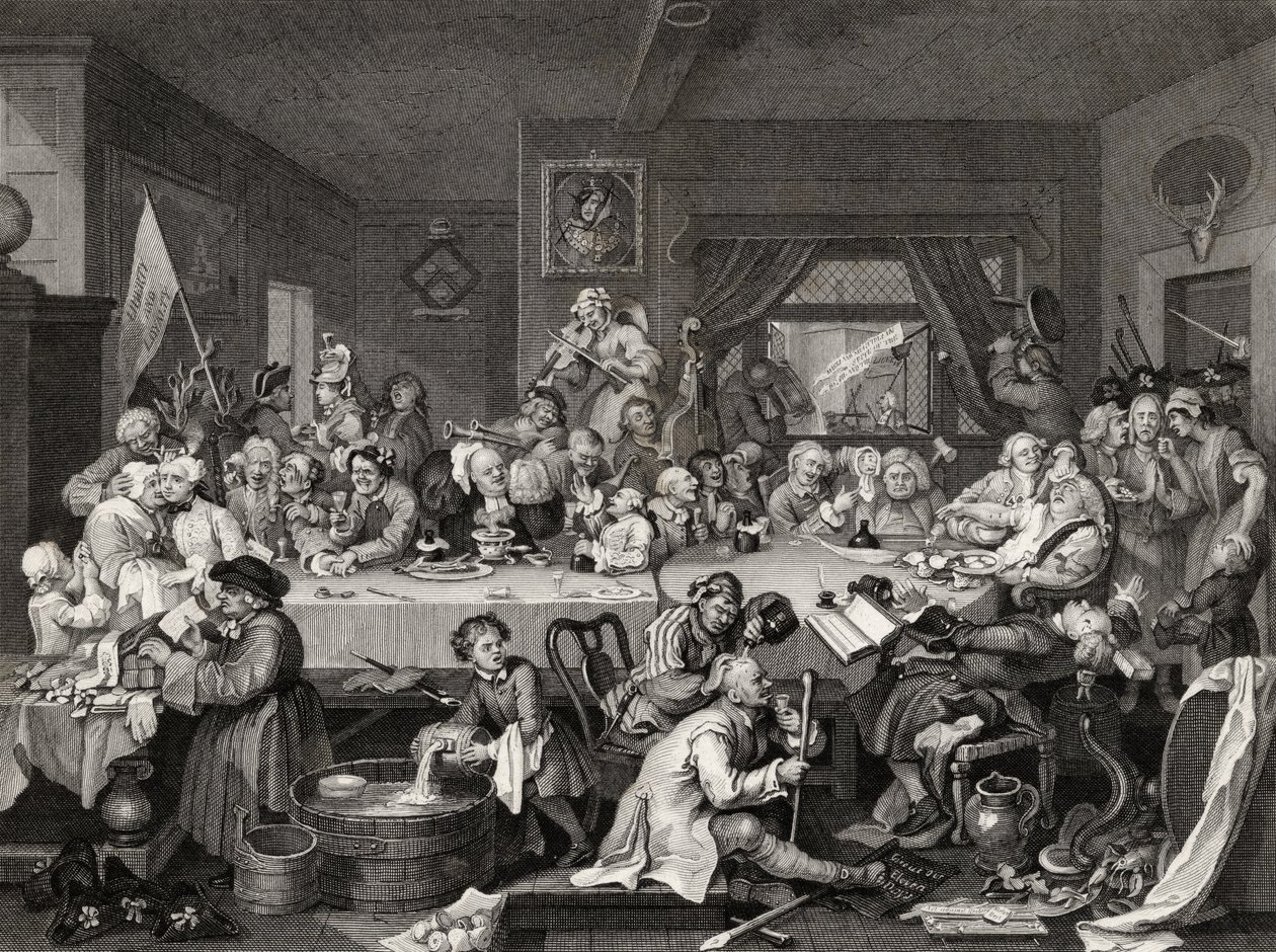 An Election Entertainment, graverad av T.E. Nicholson, från 