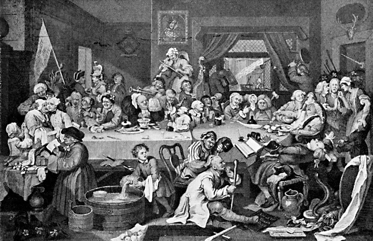 En valunderhållning, 1755 av William Hogarth