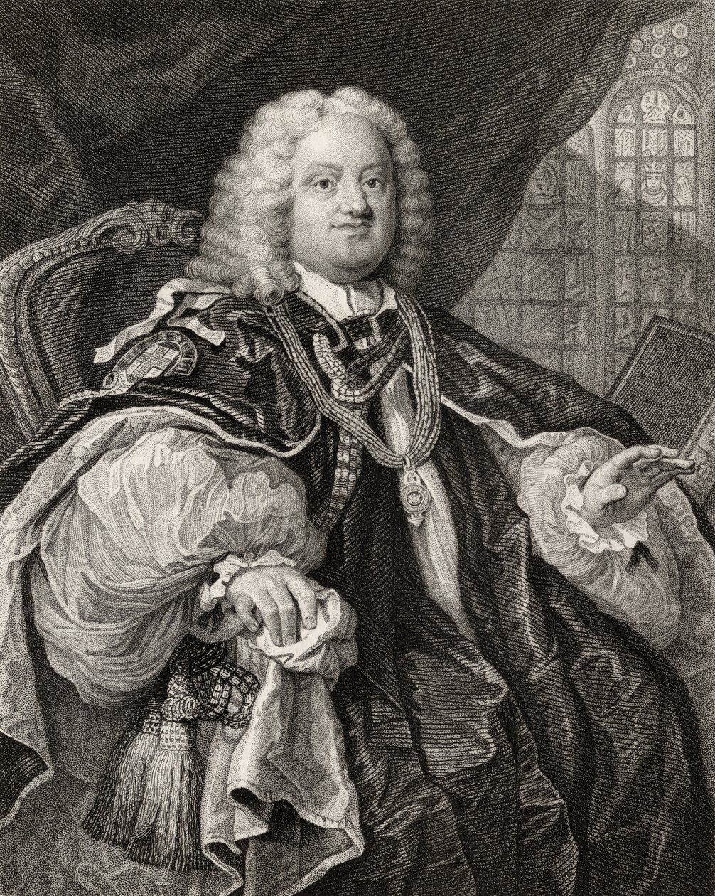 Benjamin Hoadly, graverad av Benjamin Holl (1808-84) från 