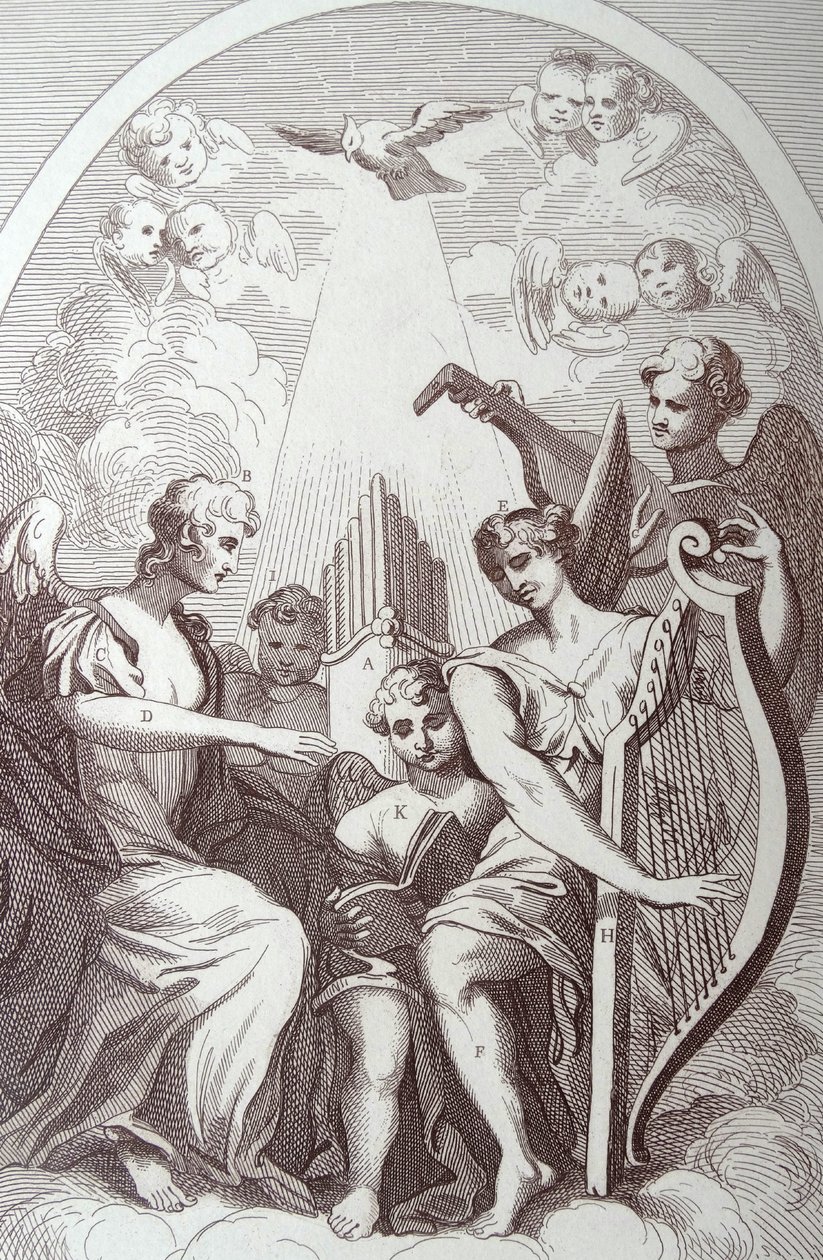 Burlesk på Kents altartavla på St Clement Danes av William Hogarth