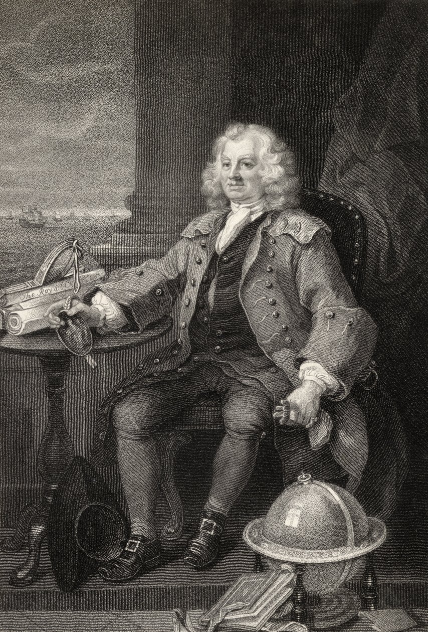 Kapten Thomas Coram, graverad av Benjamin Holl, från 