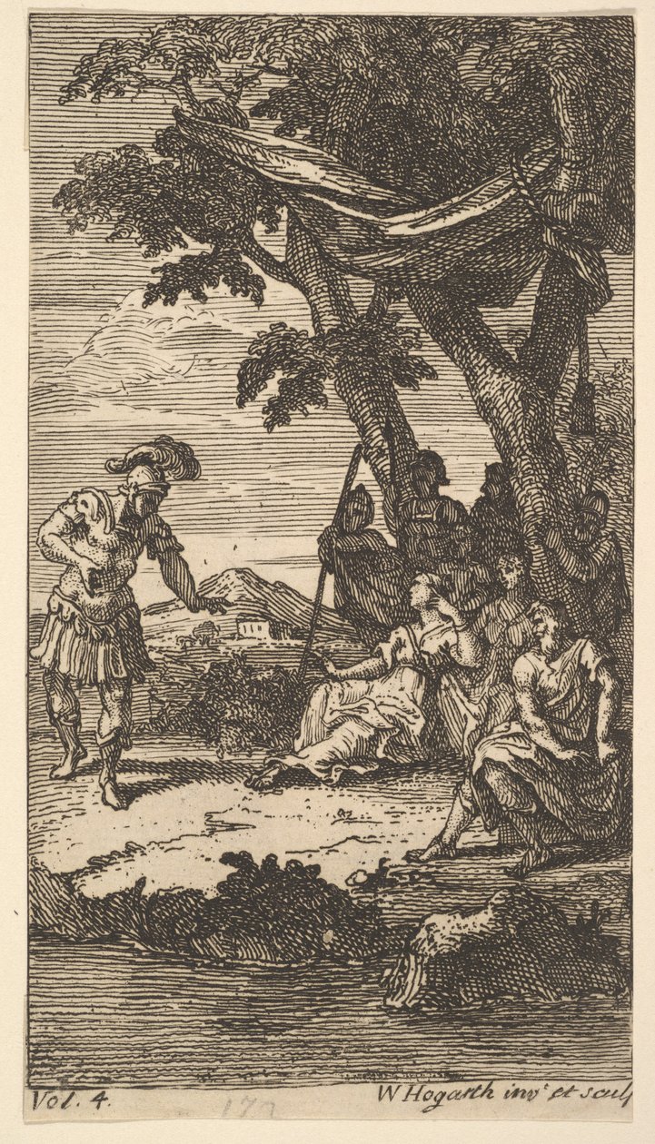 Cassandra, Frontispice, Vol. 4, 1725. av William Hogarth