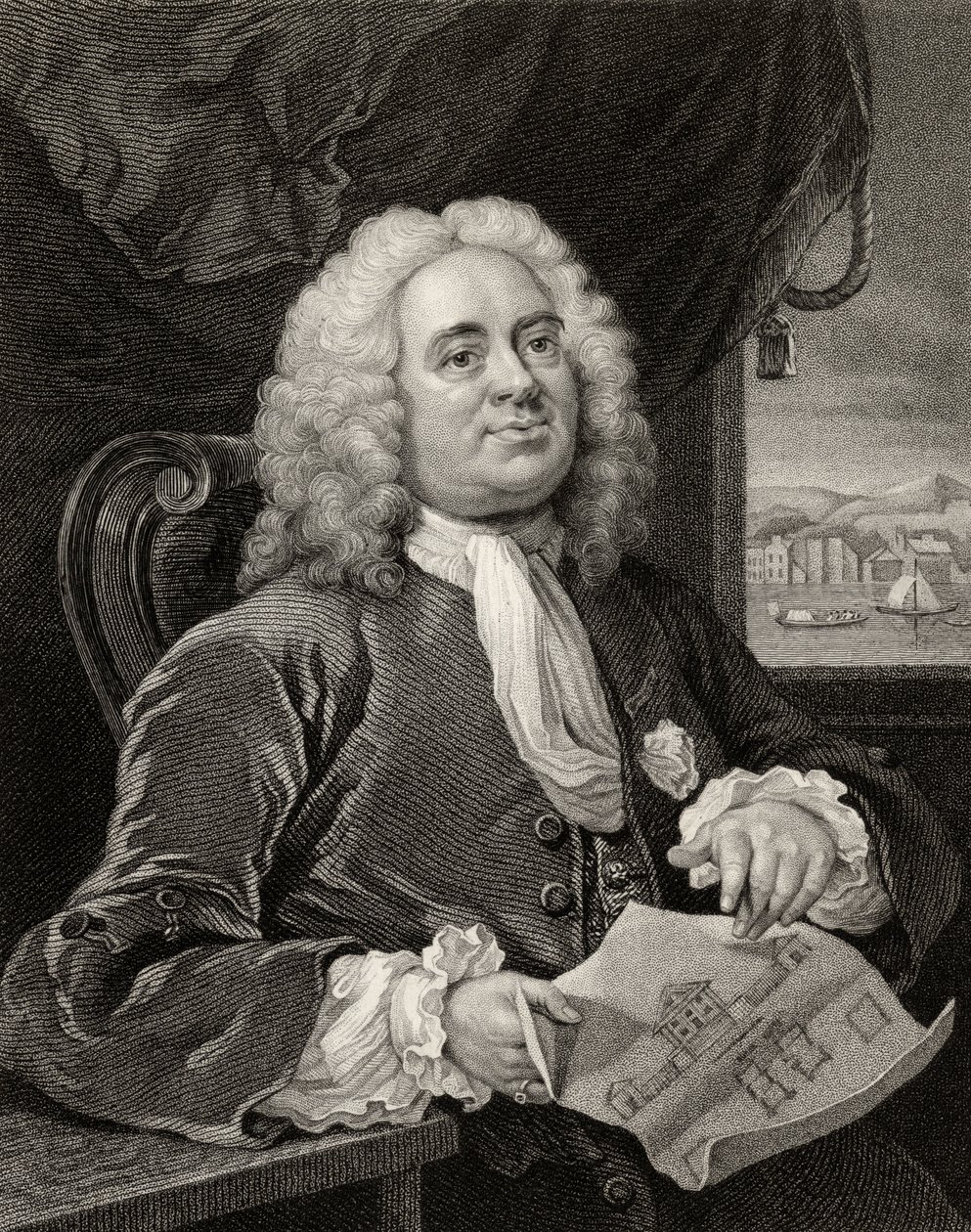 Daniel Lock, graverad av Benjamin Holl (1808-84) från 