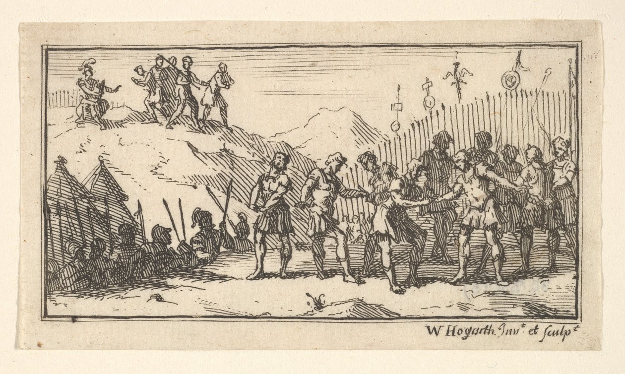 Decimation John Beaver, romerska militära straff, 1725, efter 1725. av William Hogarth