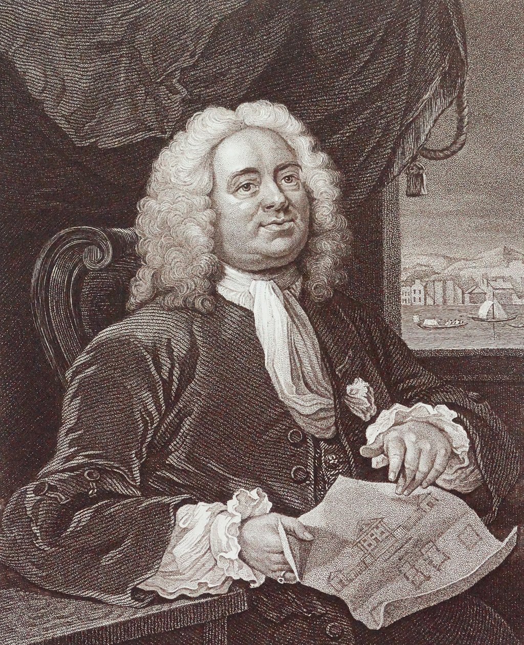 Gravyr av Daniel Lock Esq av William Hogarth av William Hogarth