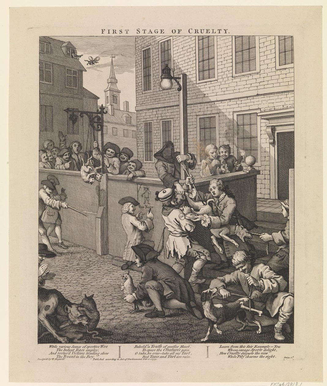 Första steget av grymhet av William Hogarth