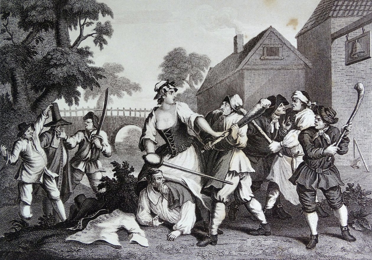 Frontispice till Samuel Butlers "Hudibras" av William Hogarth