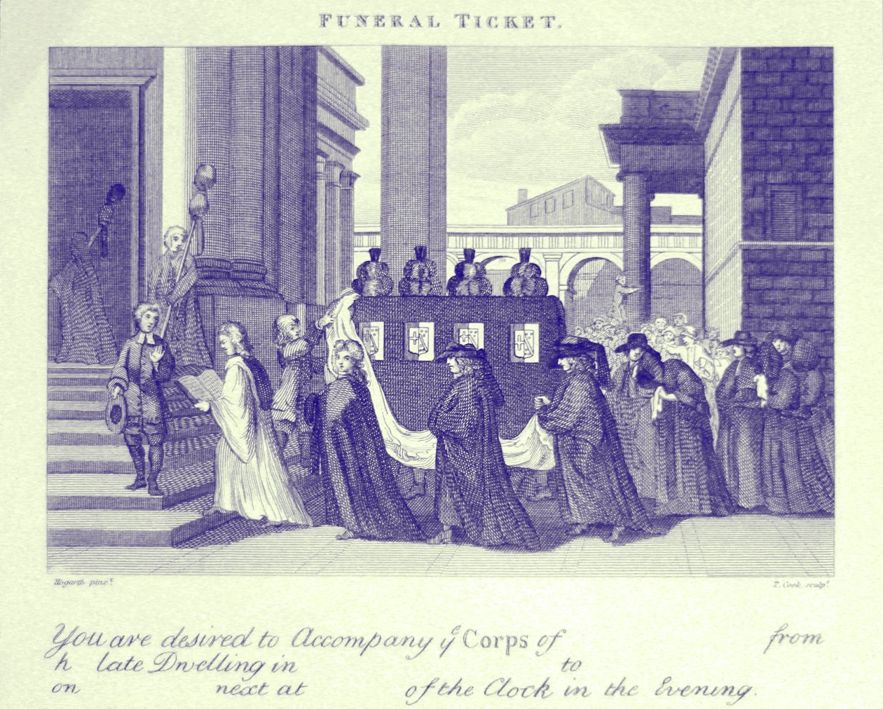 Begravningsbiljett av William Hogarth av William Hogarth