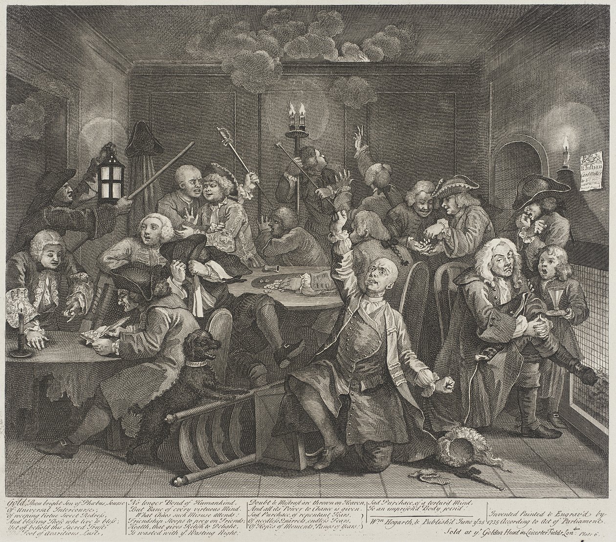 Guld, du strålande son till Phoebus, källa av William Hogarth