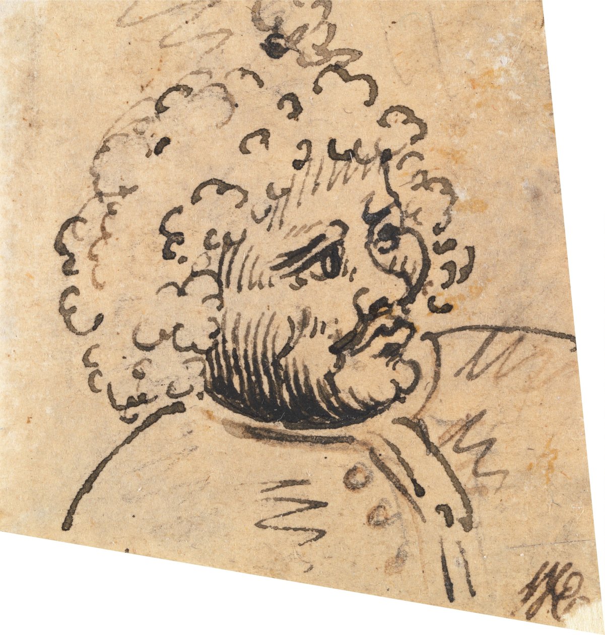 Grotesker Männerkopf av William Hogarth
