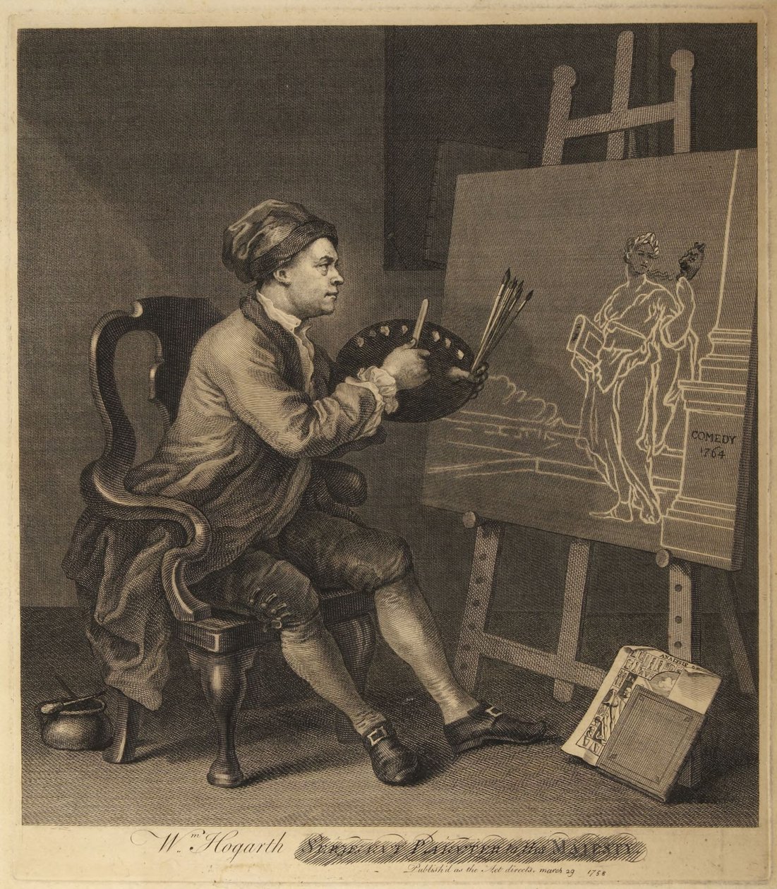 Hogarth målar den komiska musan av William Hogarth