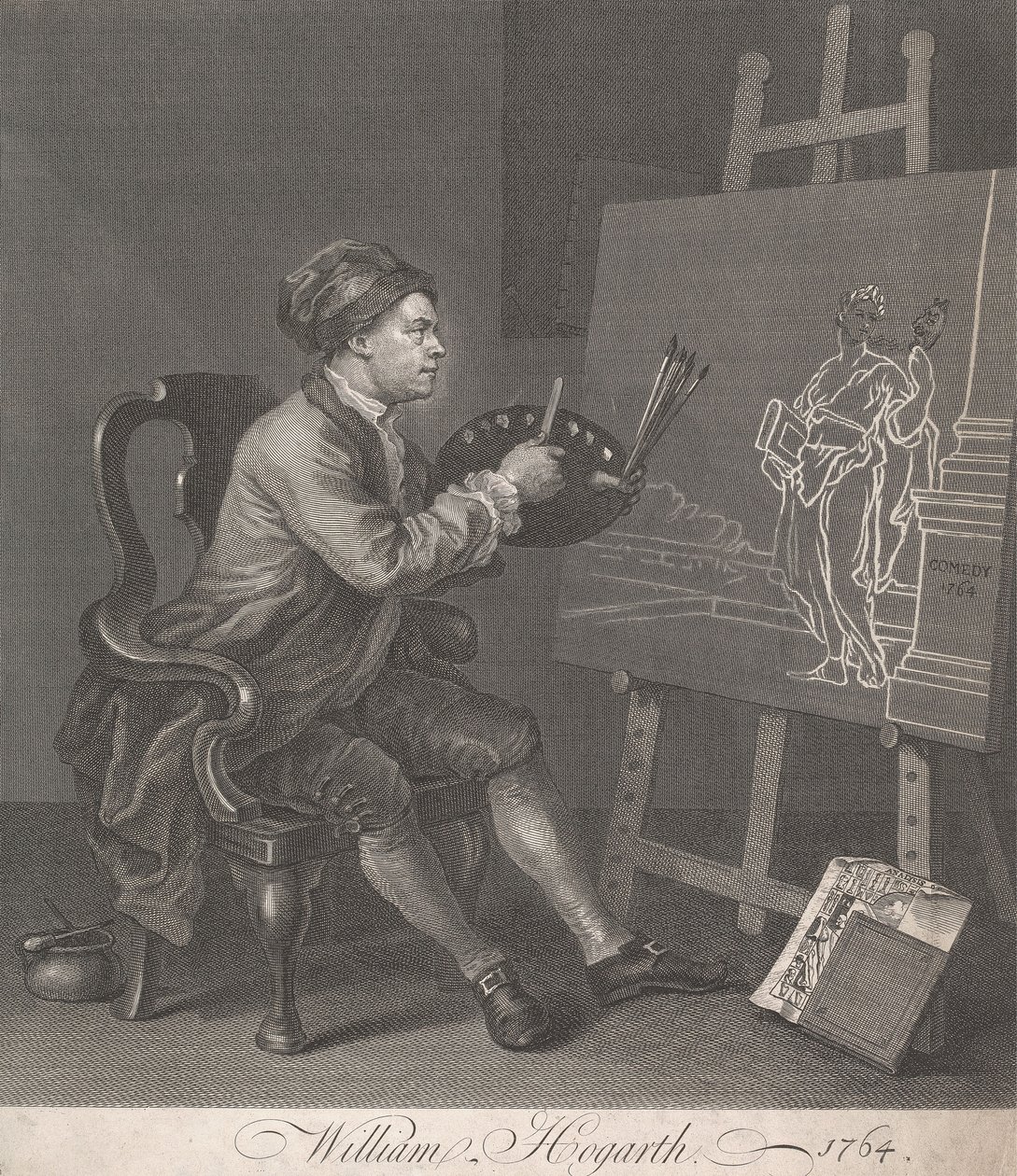Hogarth målar den komiska musan av William Hogarth