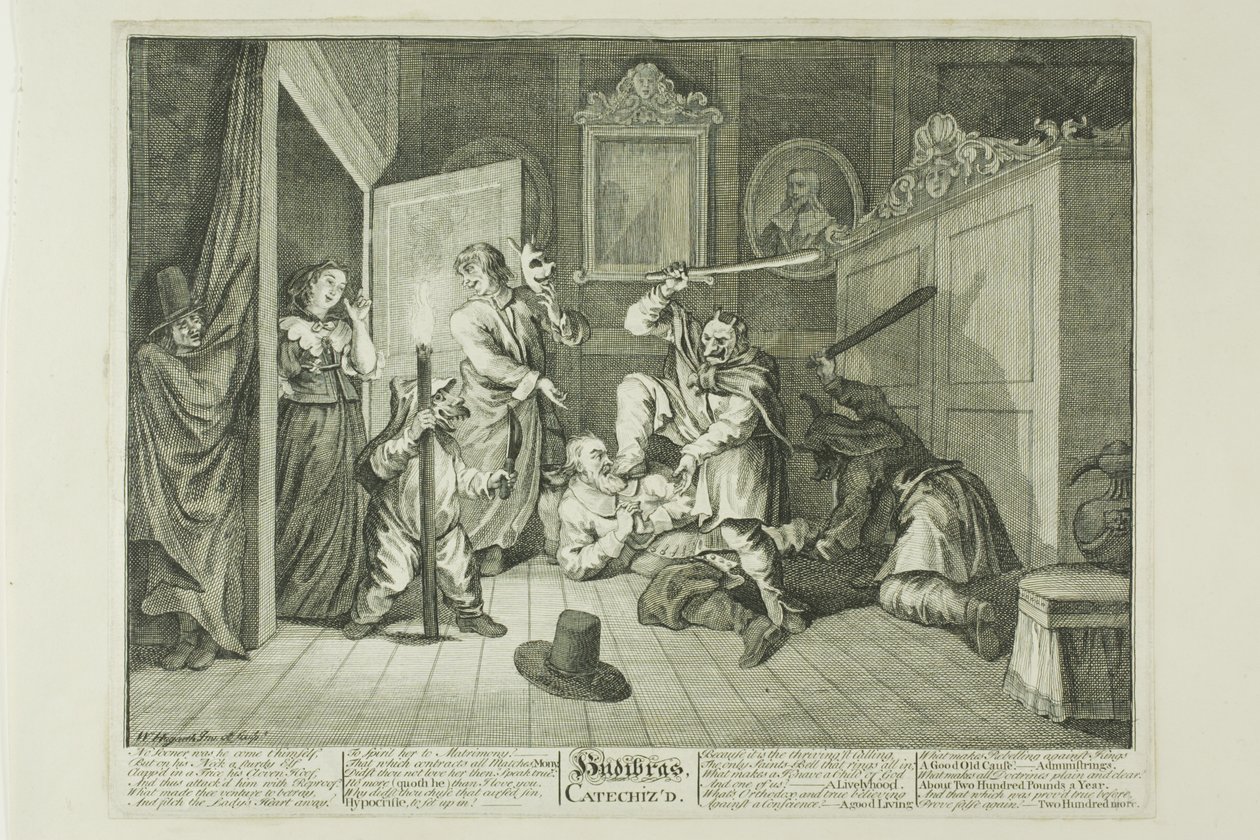 Hudibras Catechized, plansch nio från Hudibras av William Hogarth