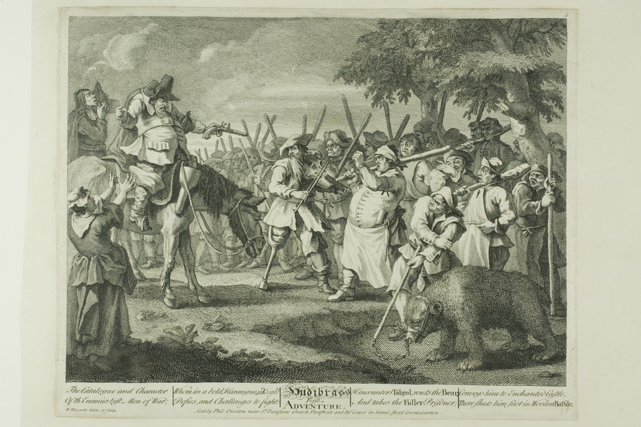 Hudibras första äventyr, platta tre från Hudibras av William Hogarth