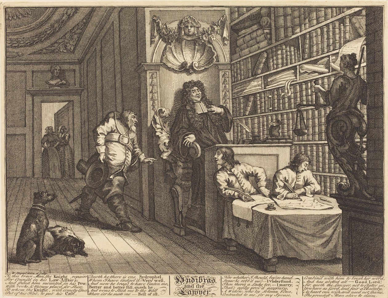 Hudibras och advokaten av William Hogarth