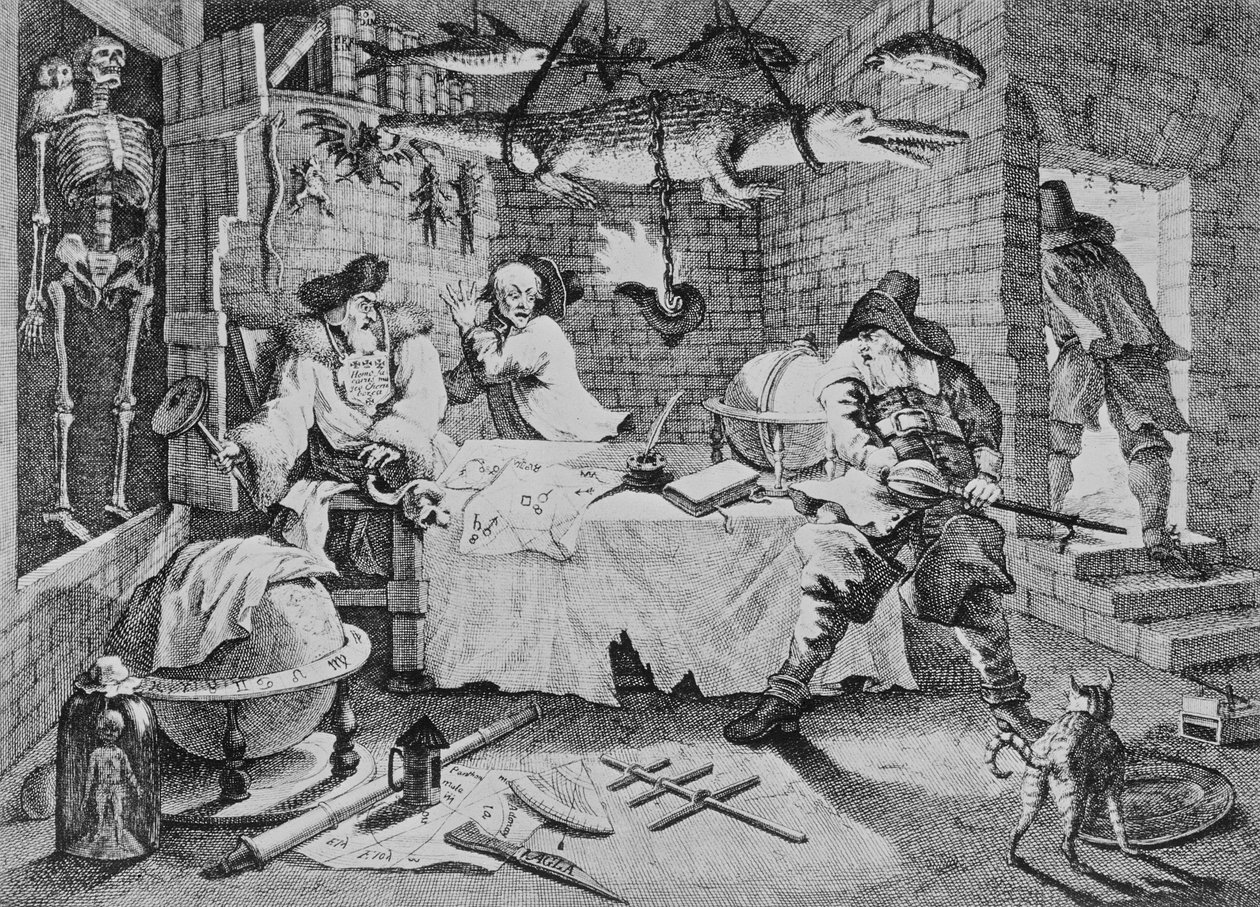 Hudibras slår Sidrophel og hans mand Whachum, fra 