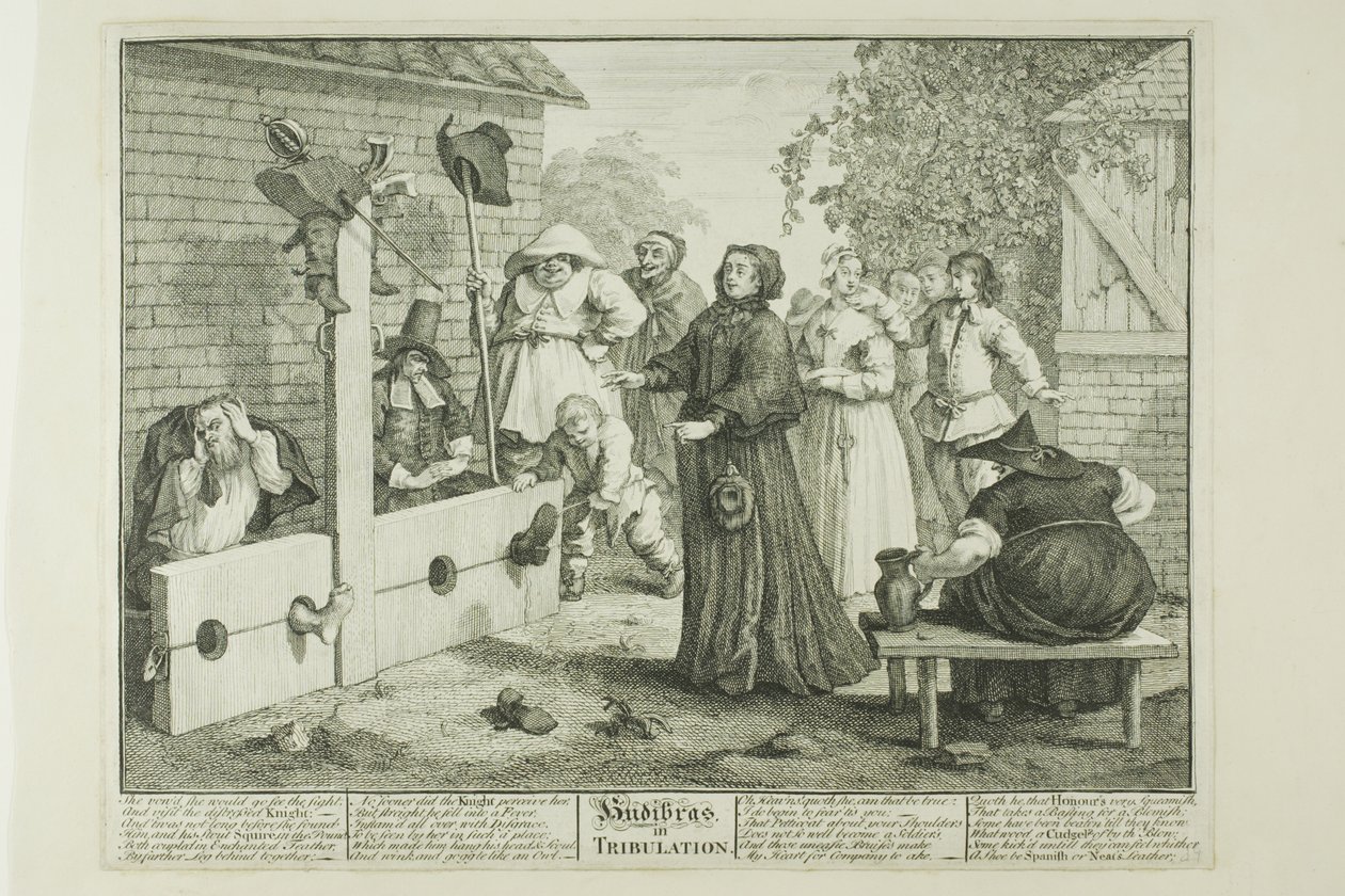 Hudibras in Tribulation, skylt nummer sex från Hudibras av William Hogarth