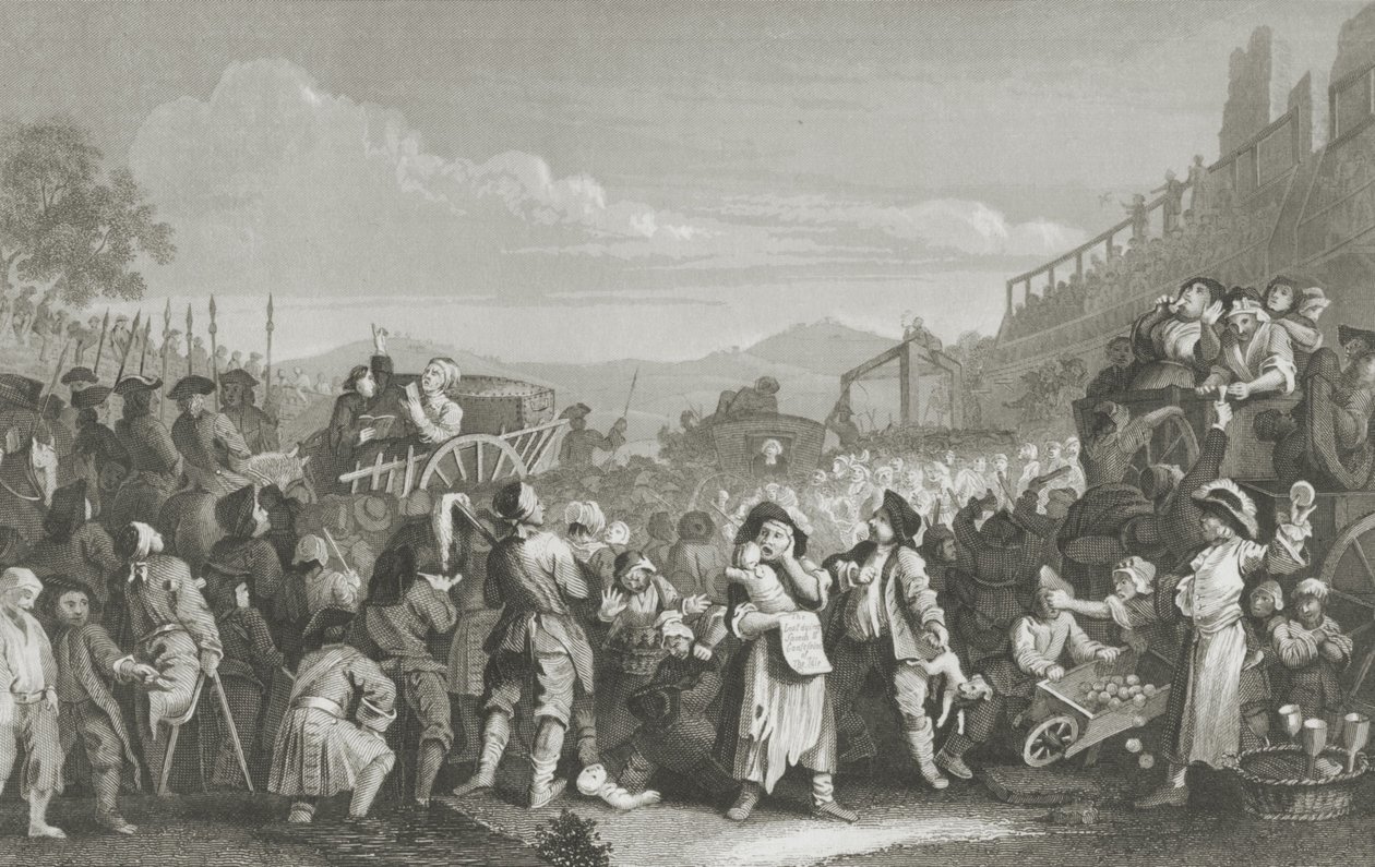 Inaktiv på vägen till avrättning av William Hogarth