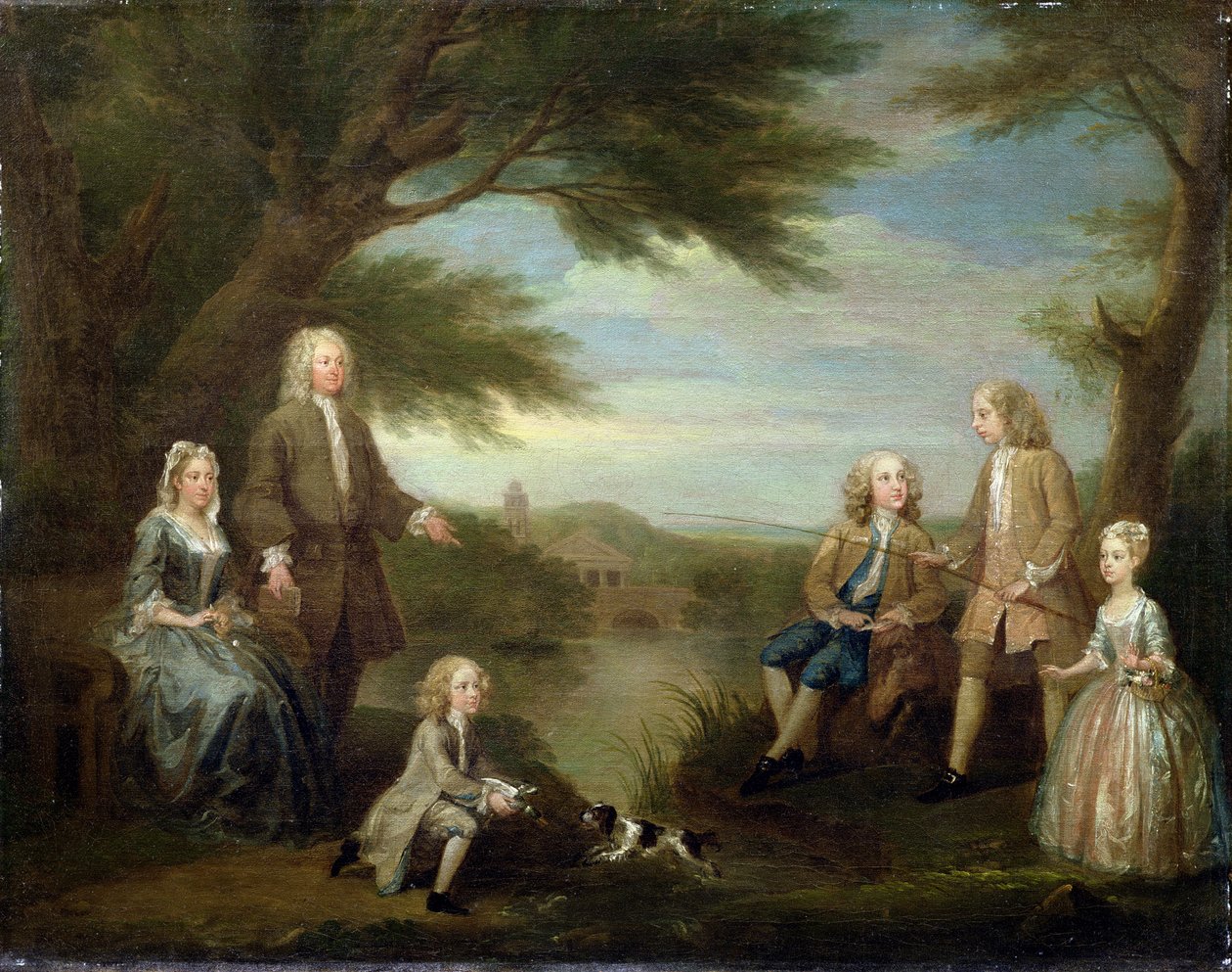 John och Elizabeth Jeffreys och deras barn, 1730 av William Hogarth