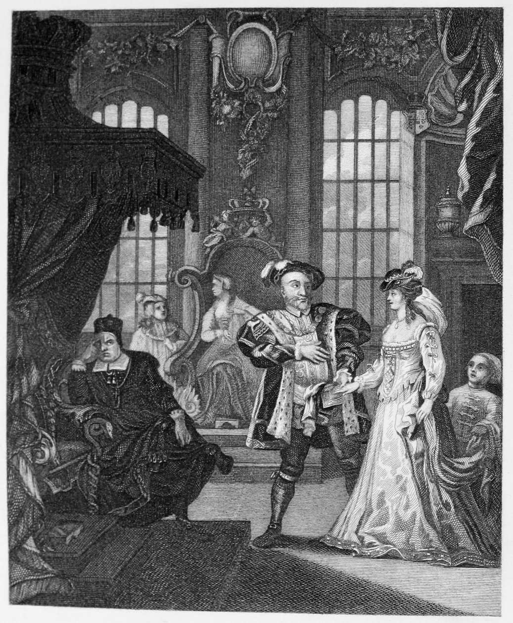 Kung Henry V111 och Anne Boleyn av William Hogarth