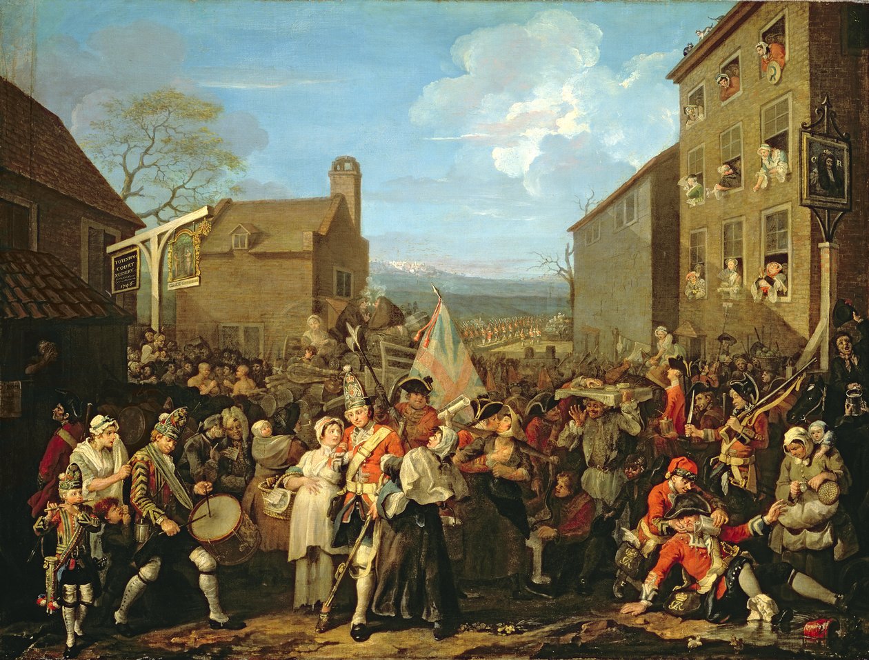 Gardesmarsch till Finchley, 1750 av William Hogarth