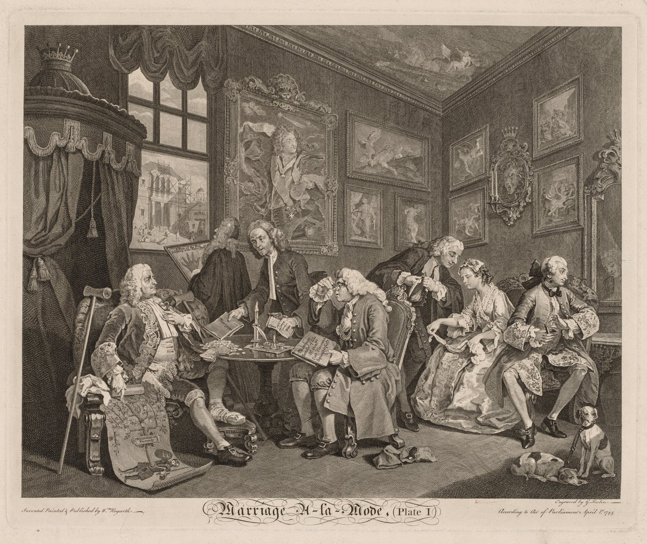 Fashionabla bröllop av William Hogarth