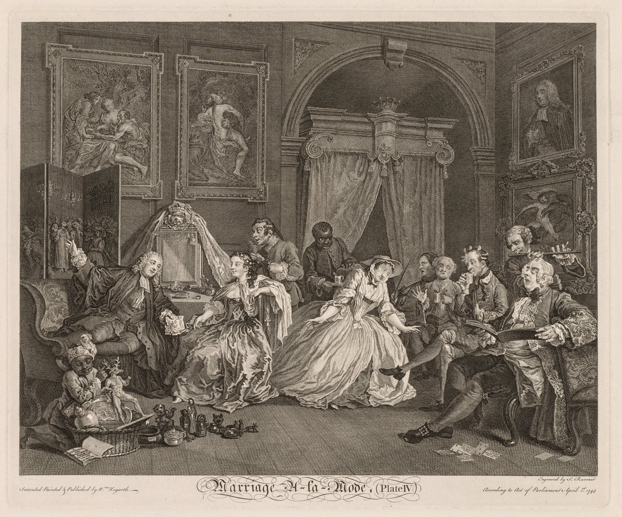 Fashionabla äktenskap: Toalettscenen av William Hogarth