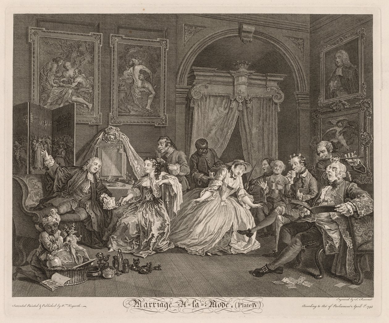 Fashionabla äktenskap: Toalettscenen av William Hogarth