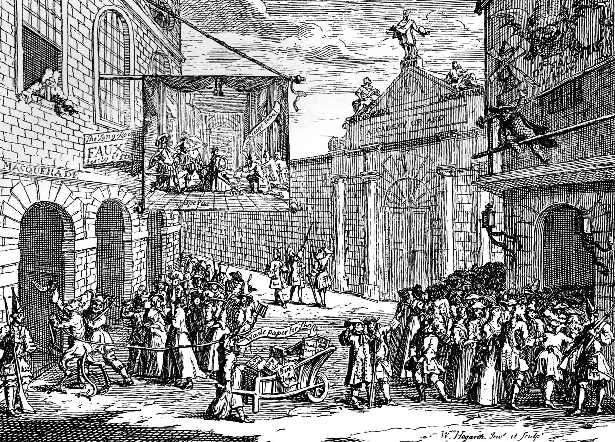 Maskerader och operor, 1724. av William Hogarth