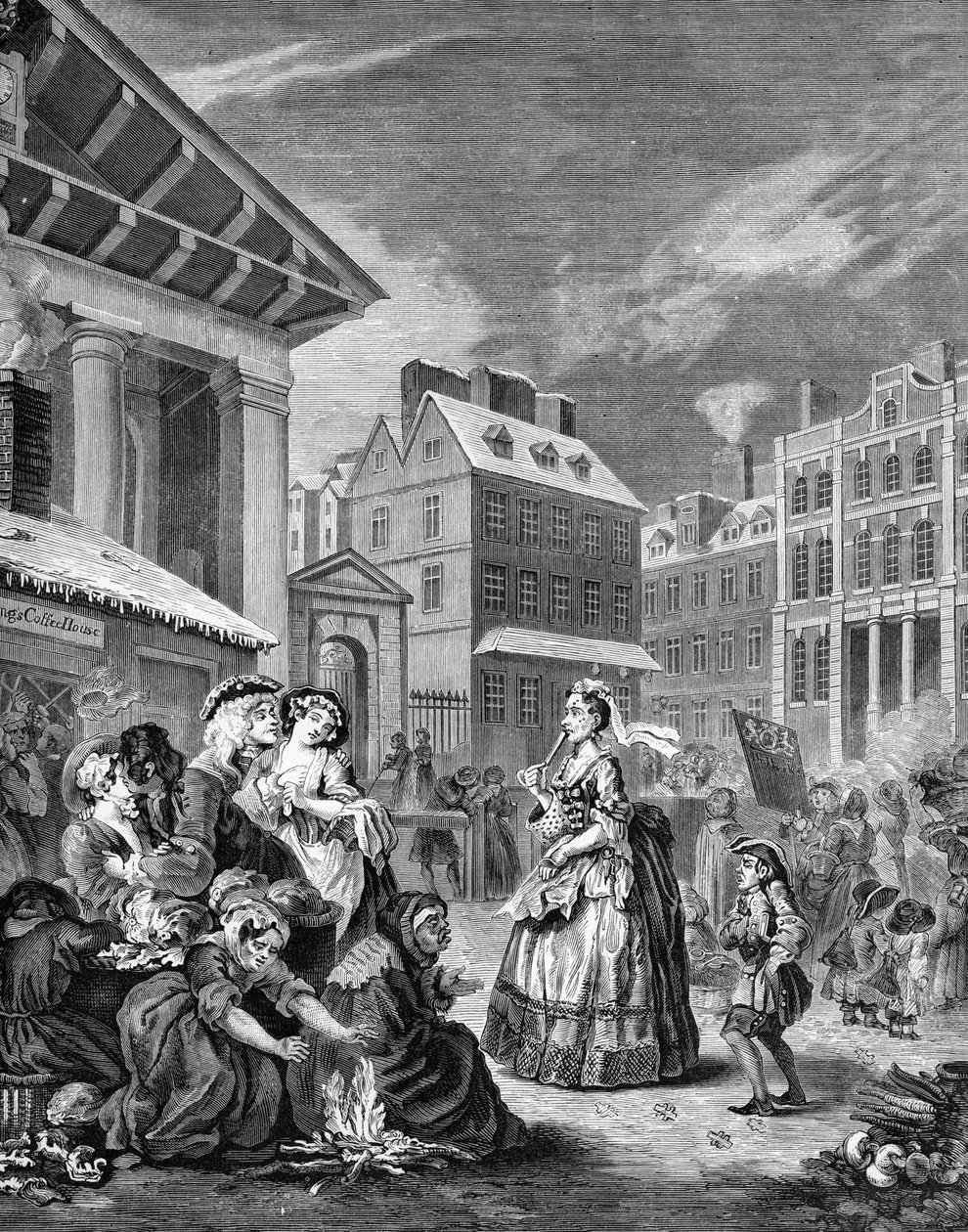 Morgon - Londons gator av William Hogarth