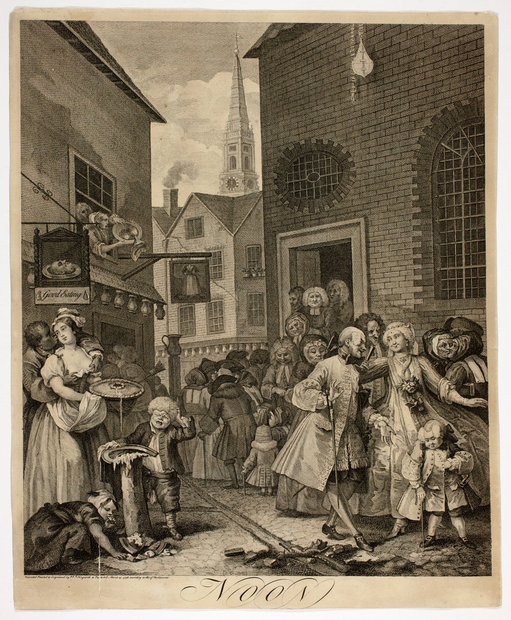 Middag, tallrik två från The Four Times of Day av William Hogarth