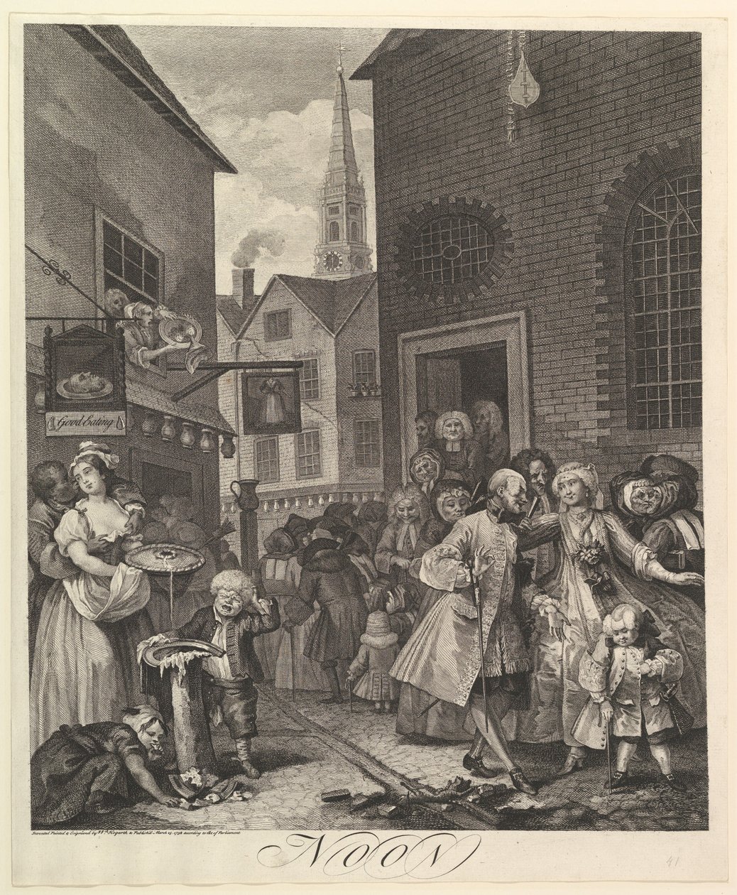 Middag: Dygnets fyra tider av William Hogarth